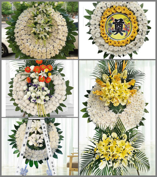 湖北黄冈市黄梅县停前镇海山村花圈速递